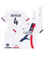 Paris Saint-Germain Lucas Beraldo #4 Venkovní dres pro děti 2025-26 Krátký Rukáv (+ trenýrky)